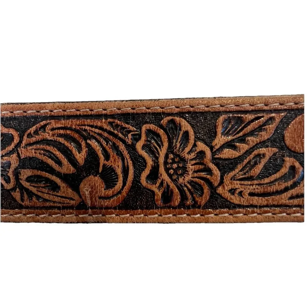Justin Top Grain Leather Lil Trigger Boys 24 Belt 3D Buckle Made in USA Revolver